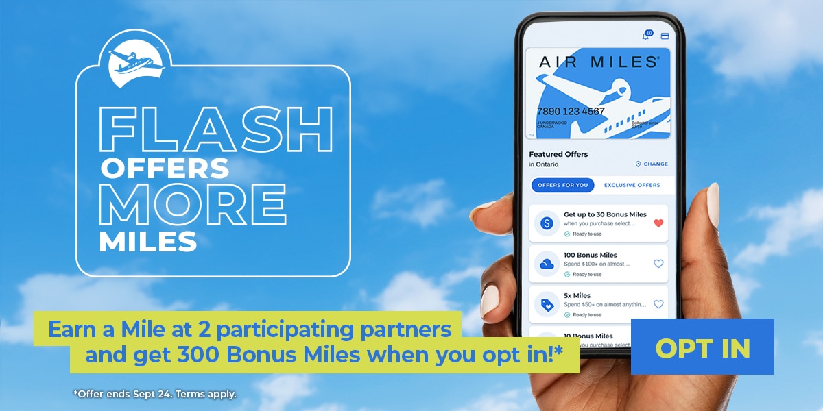 AIR MILES Flash offers banner