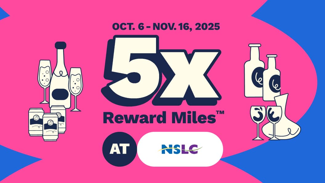NSLC air miles promotion for 5x reward miles